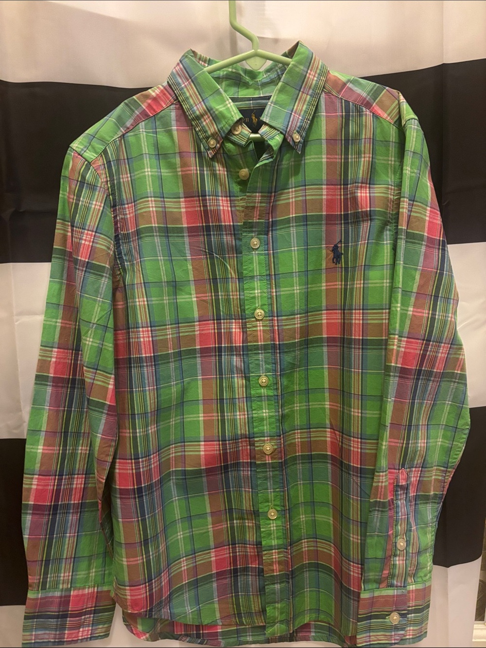 Polo by Ralph Lauren Green & Red Plaid Button-Down Shirt